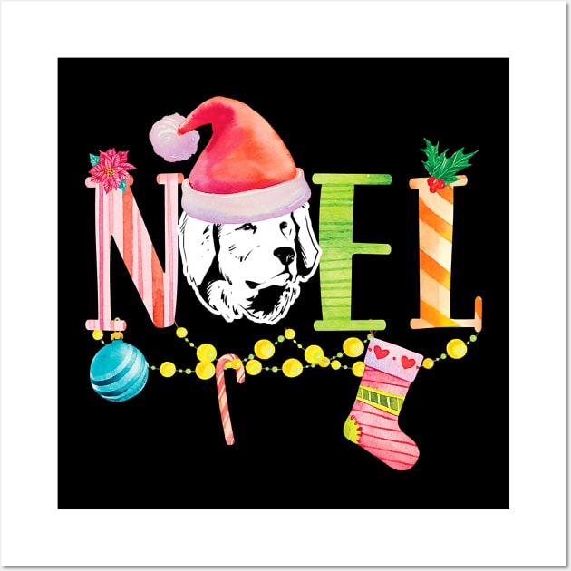 Christmas Noel Great Pyrenees Dog Gift for Dog Lover Wall Art by lostbearstudios